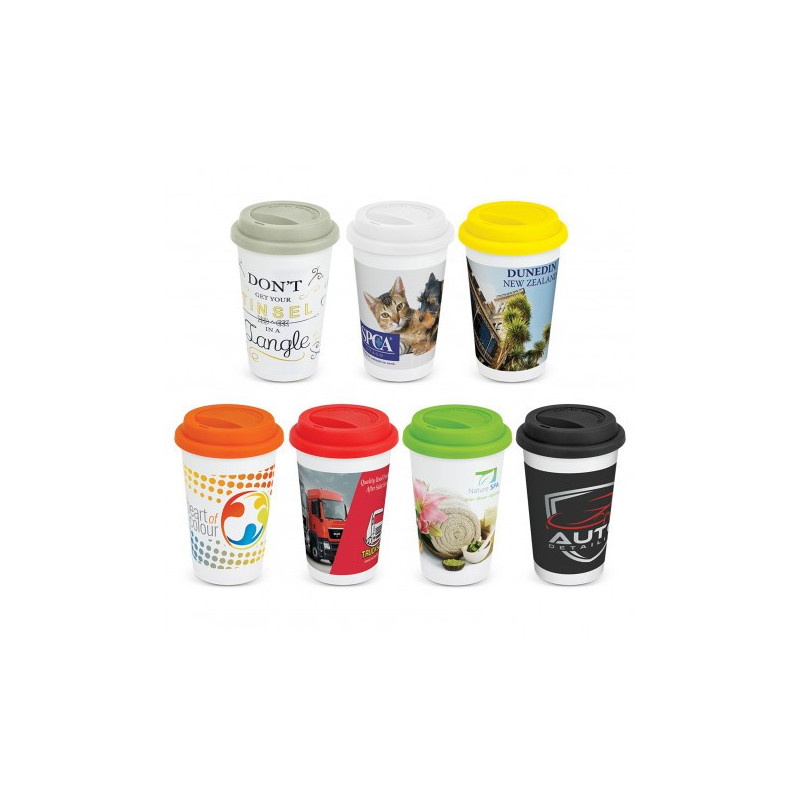 Aztec Double Wall Coffee Cup - Full Colour - 350ml