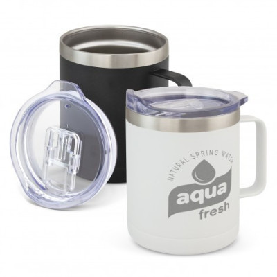 branded Zeus Vacuum Cup - 400ml, from our range of promotional Metal Coffee Cups & Mugs